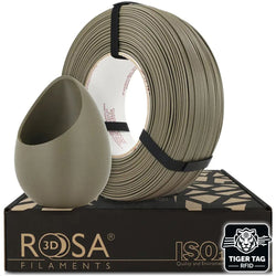 Rosa3D - PLA-CF - Marron Olive Mat (Matt Olive Brown) - 1,75mm - 1kg - Refill avec RFID TigerTag