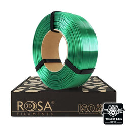 Rosa3D - PLA Silk - Vert Émeraude (Emerald Green) - 1,75 mm - 1 kg Refill avec RFID TigerTag