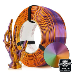 Rosa3D - PLA Magic Silk - Cameleon (Orange-Violet-Green) - 1,75 mm - 1 kg Refill avec RFID TigerTag