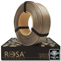 Rosa3D - PLA Starter - Or Perlé (Pearl Gold) - 1,75 mm - 1 kg Refill avec RFID TigerTag