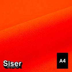 Siser - Flock - Feuille A4 Thermocollant - (S0023) Orange Fluo Velours - 20 x 30 cm