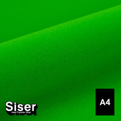 Siser - Flock - Feuille A4 Thermocollant - (S0026) Vert Fluo Velours - 20 x 30 cm