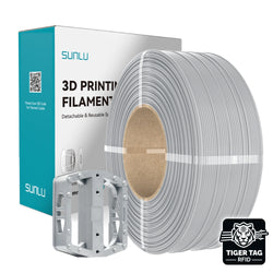 Sunlu - ABS - Argent (Silver) - 1,75 mm - 1 kg - Refill avec RFID TigerTag