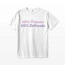 T-shirt 100% Polyester Blanc Homme taille XL pour sublimation 