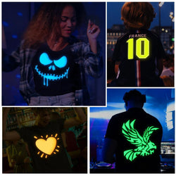 TeckWrapCraft - Glow in the Dark Puff HTV - Thermocollant Phosphorescent