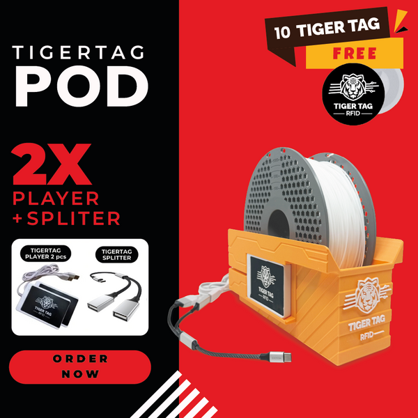 Atome3D.com - Kit TigerTag Pod (Player Bundle 2pcs + Spliter)
