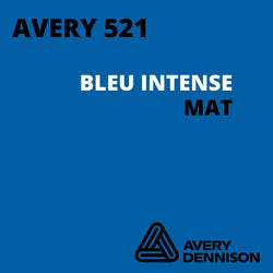 AVERY 500 - Vinyle Adhésif - Bleu Intense - Mat - 30 cm x 10 m