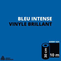 AVERY 500 - Vinyle Adhésif - Bleu Intense - Brillant - 30 cm x 10 m