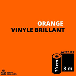 AVERY 500 - Vinyle Adhésif - Orange Brillant - 30 cm x 3 m