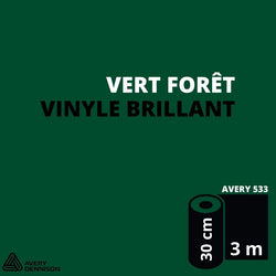 AVERY 500 - Vinyle Adhésif - Vert Forêt Brillant - 30 cm x 3 m