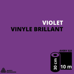 AVERY 500 - Vinyle Adhésif - Violet Brillant - 30 cm x 10 m