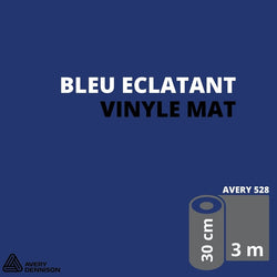 AVERY 500 - Vinyle Adhésif - Bleu Éclatant Mat - 30 cm x 3 m