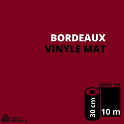 AVERY 500 - Vinyle Adhésif - Bordeaux Mat - 30 cm x 10 m