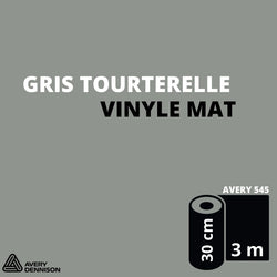 AVERY 500 - Vinyle Adhésif - Gris Tourterelle Mat - 30 cm x 3 m