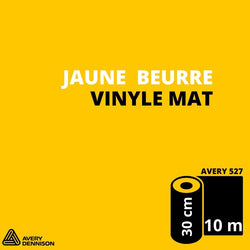 AVERY 500 - Vinyle Adhésif - Jaune Beurre Mat - 30 cm x 10 m