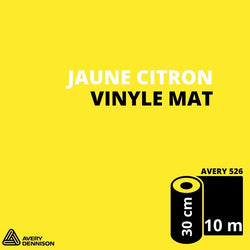 AVERY 500 - Vinyle Adhésif - Jaune Citron Mat - 30 cm x 10 m