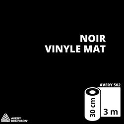 AVERY 500 - Vinyle Adhésif - Noir Mat - 30 cm x 3 m