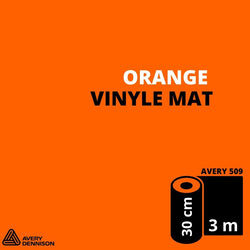 AVERY 500 - Vinyle Adhésif - Orange Mat - 30 cm x 3 m