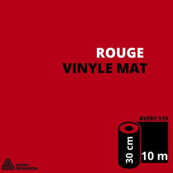 AVERY 500 - Vinyle Adhésif - Rouge Mat - 30 cm x 10 m