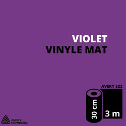 AVERY 500 - Vinyle Adhésif - Violet Mat - 30 cm x 3 m
