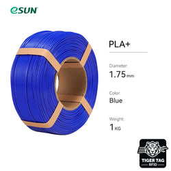 eSun - PLA+ - Bleu (Blue) - 1,75 mm - 1 kg Refill avec RFID TigerTag