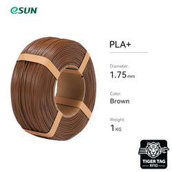 eSun - PLA+ - Marron (Brown) - 1,75 mm - 1 kg Refill avec RFID TigerTag