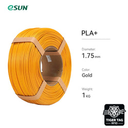 eSun - PLA+ - Or (Gold) - 1,75 mm - 1 kg Refill avec RFID TigerTag