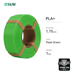 eSun - PLA+ - Vert Cimes (Peak Green) - 1,75 mm - 1 kg Refill avec RFID TigerTag
