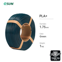 eSun - PLA+ - Vert (Green) - 1,75 mm - 1 kg Refill avec RFID TigerTag