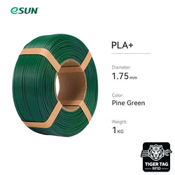 eSun - PLA+ - Vert Sapin (Pine Green) - 1,75 mm - 1 kg Refill avec RFID TigerTag