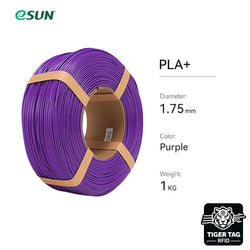 eSun - PLA+ - Violet (Purple) - 1,75 mm - 1 kg Refill avec RFID TigerTag