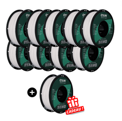 eSun Pack PLA+ Blanc (White) 9 bobines + 1 OFFERTE