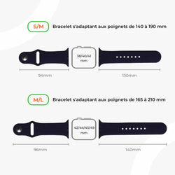 xTool - 3 Bracelets Apple Watch - Noir/Blanc/Gris 