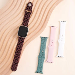 xTool - 4 Bracelets Apple Watch - Blanc/Rose/Vert/Rouge Vin - 38/40/41 mm