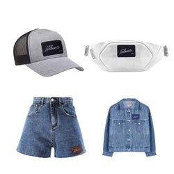 xTool - Écusson rectangulaire en simili cuir gravable au laser - 76 x 51 mm - Noir à Argent - 10 pcs